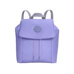 Mochila-de-color-lila-en-material-de-tela-poli�ster-y-con-varios-compartimientos.