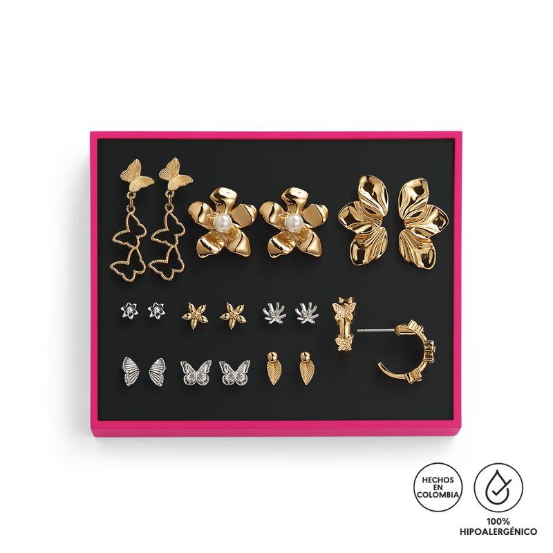 Set-de-10-aretes-dorados-con-perlas-acrilicas.-Elegantes-versatiles-y-sofisticados.