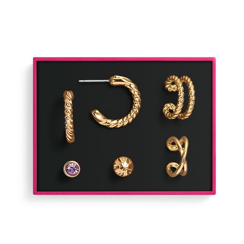 Estuche-set-de-aretes-para-mujer-con-argollas-aretes-y-earcuffs-dorados-con-perla-acrilica.