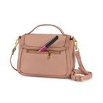 Bolso-de-mujer-Rosa--elegante-cuero-asa-ajustable-cierre-seguro-y-bolsillo-posterior-practico.